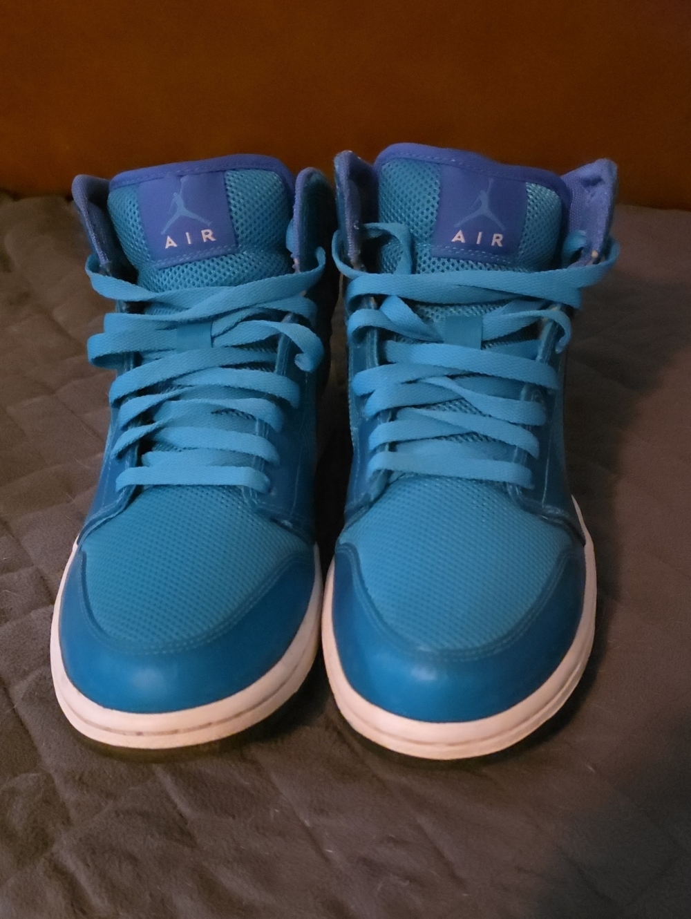 Nike Mens High-Top Sneakers in Teal Blue